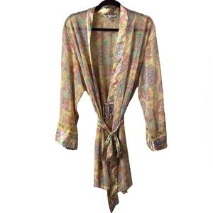 Delicates Women’s Sheer Paisley Floral Lingerie Robe